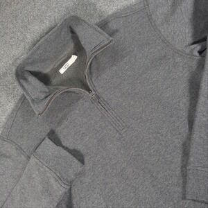 UGG Mens Gray Quarter Zip Fleece Lined Pullover Sweatshirt 1116625 Size M #4778